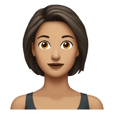 brunette woman with Fitzpatrick Type-1-2 sticker