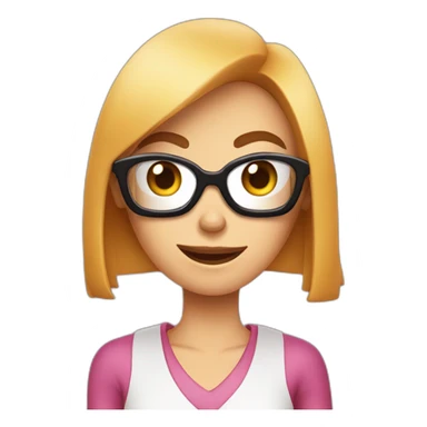 Dexter from Dexter's laboratory as a woman sticker