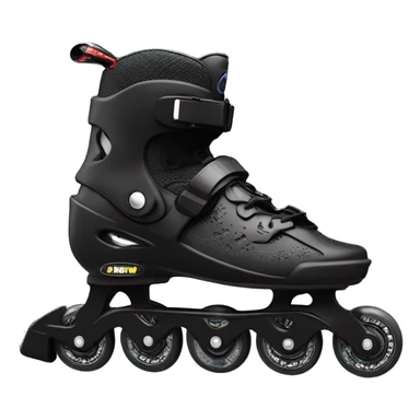a black rollerblade inline skate, the model called "TWISTER XT" sticker