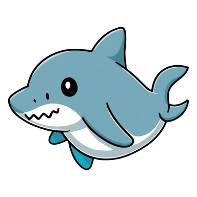 shark wearing shoes sticker