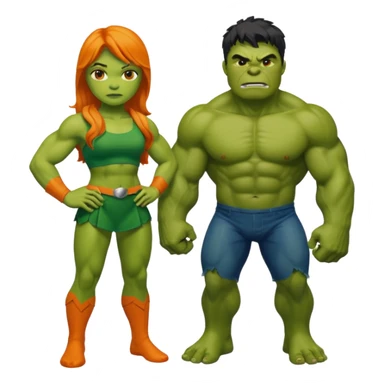 hulk  e fiona sticker