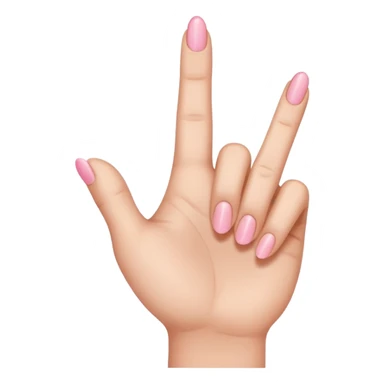 Hand with only pointer middle and pinky up sticker