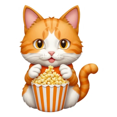 Gato comendo pipoca sticker