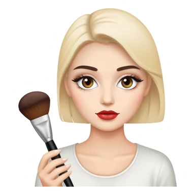 Holding make up brushes sticker