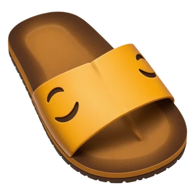 sole of a sandal viewed from below, emoji style sticker