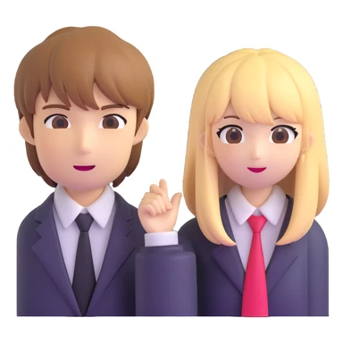 Light Yagami and Misa Amane in a bed, cute expressions sticker