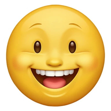 laughing face emoji, joyful and bright sticker