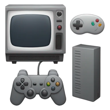 Tv with game console  sticker