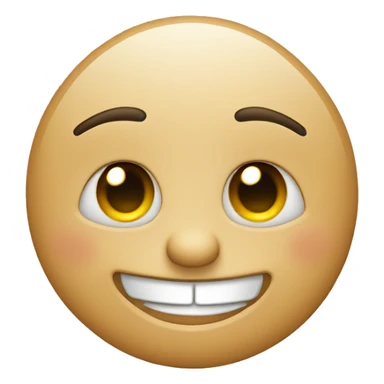 Face with a smile and the peace sign by the eye sticker