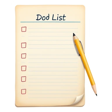 very long endless one-page to-do list sticker