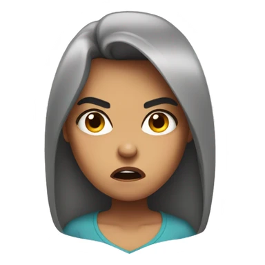 Super angry girl  sticker