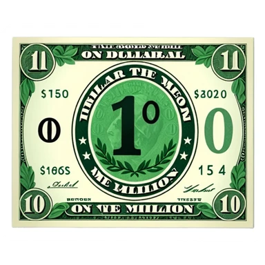 Make a dollar saying $1 million sticker