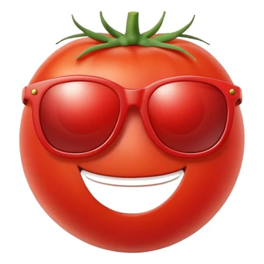 Tomato with sunglasses sticker