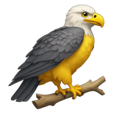 Adler mit gelber Karte sticker