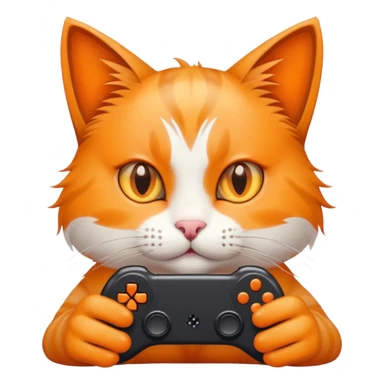 Cat play videogaming sticker