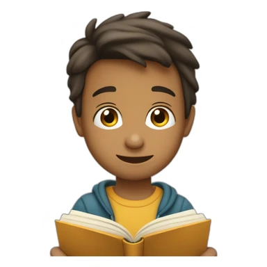 Un niño leyendo un cuento  sticker