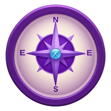 Magic purple compass sticker