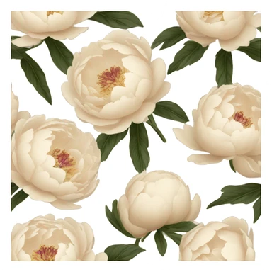Beige peonies  sticker
