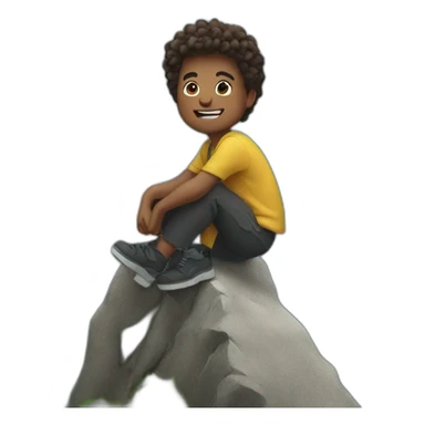 on top of a mountain sticker