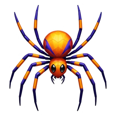 pixelated colorful spider sticker
