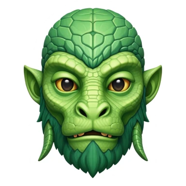 annunaki reptilian head with beard sticker
