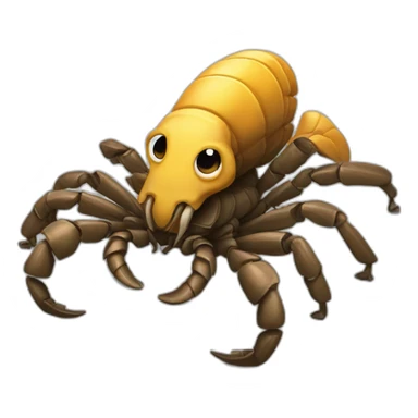 Caricature cute toy scorpion sticker