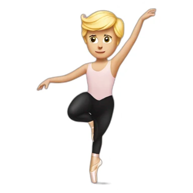 Trump as ballet dancer sticker