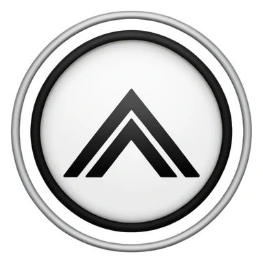 Halka içerisinde ters duran V harfi  sticker