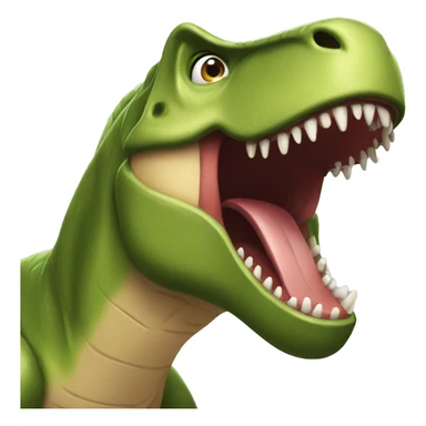A trex shouting yaaay sticker