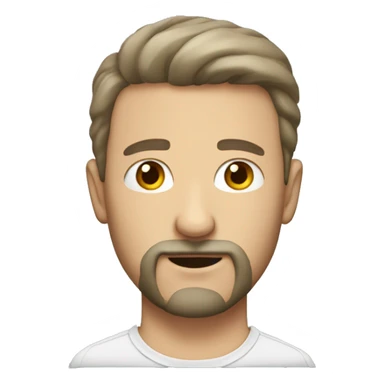 White guy with scarce facial hair sticker