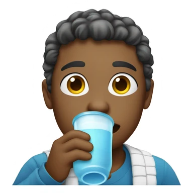 cotton is drinking water sticker