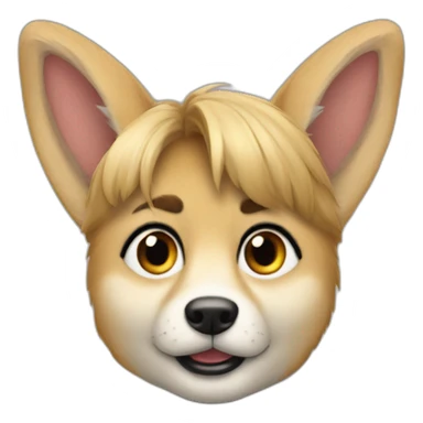 angela merkel as a furry fursona sticker
