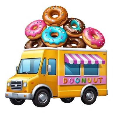 extravagant donut truck sticker