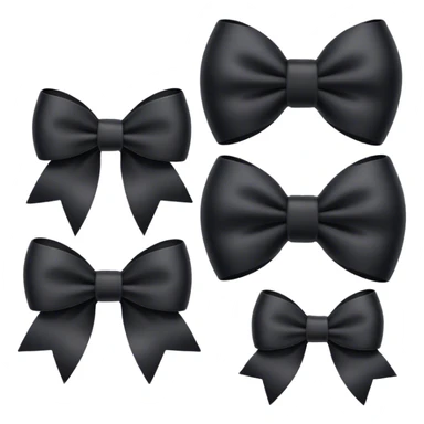 Black bows sticker