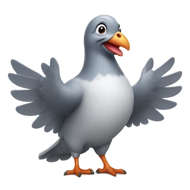 happy pigeon giving thumbs up sticker