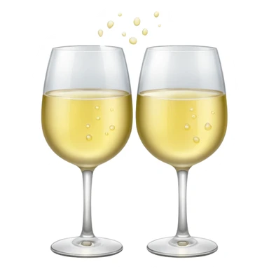 A picture of two glasses of white wine cheering sticker