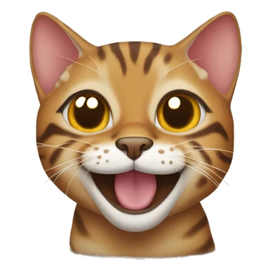 Bengal cat smiles  sticker