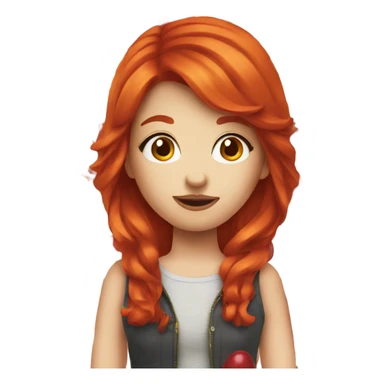 red head cherry g sticker