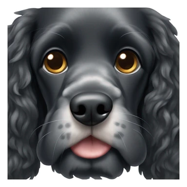 black cocker spaniel small amounts of gray on face sticker