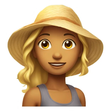 girl in the sun on the beach sticker