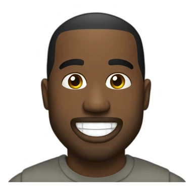 kanye west smiling sticker