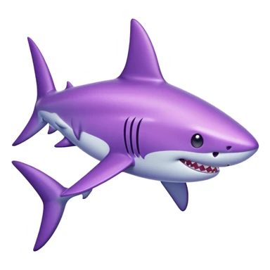 Sparkle Purple Shark sticker