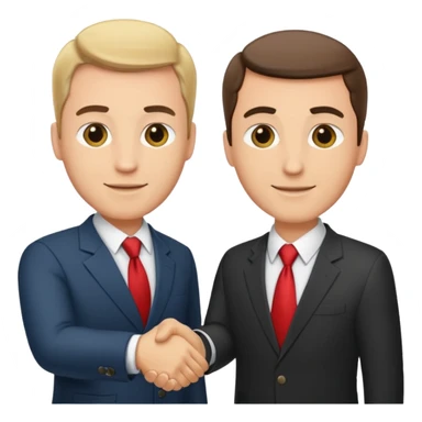 Two businessmen shaking hands sticker