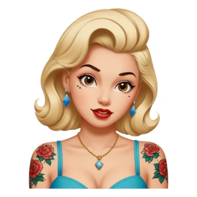 pin-up tattoo all-over sticker