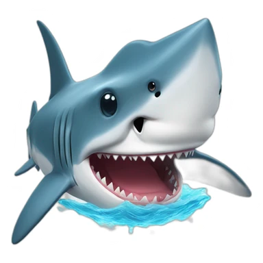 shark with laser sticker
