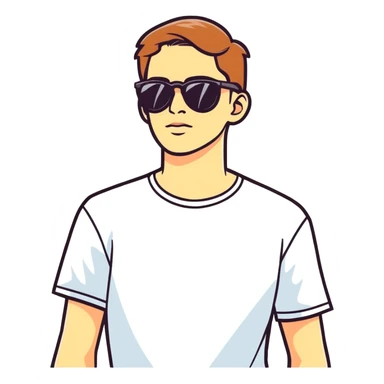 Me with sunglasses sticker