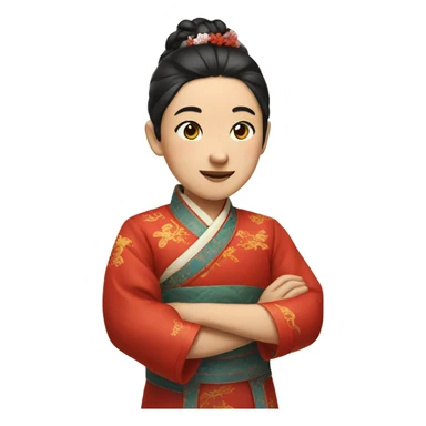 chinese in traditional clothes sticker