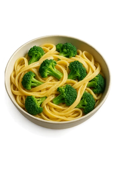 bowl di pasta e broccoli, iperrealistico 4k sticker