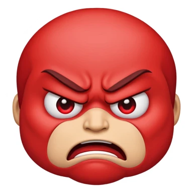 Angry face emoji sticker