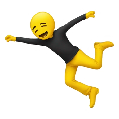 yellow person doing a backflip  sticker